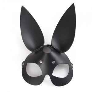 3186-1 Маска Кролика черная из натуральной кожи ― Секс Культура