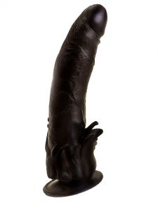 400200 Фаллоимитатор-реалистик черный на присоске в ламинате ― Секс Культура