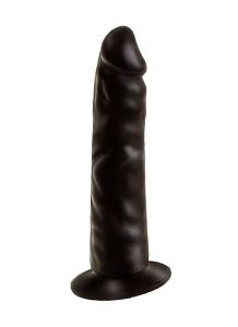407100 Фаллоимитатор-реалистик черный на присоске в ламинате ― Секс Культура