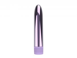 3313-05 Фиолетовый глянцевый пластиковый вибратор (14*2,5 см) 3313-05 ― Секс Культура