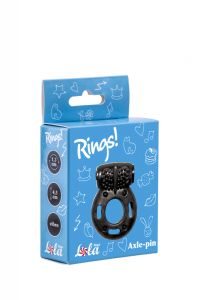 0114-82 Эрекционное кольцо с вибрацией Rings Axle-pin black ― Секс Культура