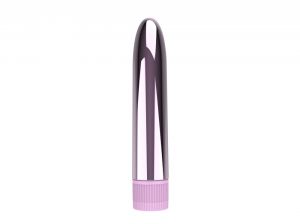 3313-04 Розовый глянцевый пластиковый вибратор (14*2,5 см) 3313-04 ― Секс Культура