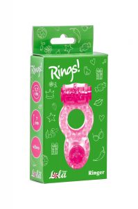 0114-73Lola Эрекционное кольцо с вибрацией Rings Ringer pink 0114-73Lola ― Секс Культура
