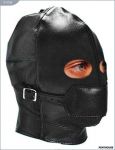 3170 Шлем-маска с застежкой на рот и кляпом