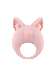 7200-02lola Перезаряжаемое кольцо для клиторальной стимуляции MiMi Animals Kitten Kiki Light Pink 72 ― Секс Культура