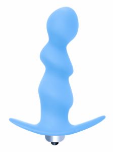 5008-02lola Анальная пробка с вибрацией Spiral Anal Plug Blue (Батарейки ААА) 5008-02lola ― Секс Культура