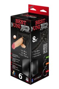 530803 Пояс BEST UNI strap с 2 насадками 6" и 8,5" ― Секс Культура
