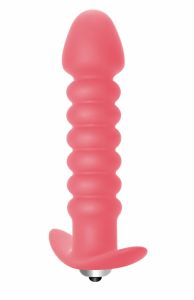 5007-01lola Анальная пробка с вибрацией Twisted Anal Plug Pink (Батарейки ААА) 5007-01lola ― Секс Культура