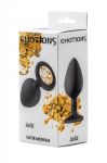 4012-07Lola Анальная пробка Emotions Cutie Medium Black  golden crystal 4012-07Lola
