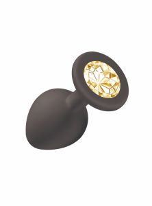 4012-07Lola Анальная пробка Emotions Cutie Medium Black  golden crystal 4012-07Lola ― Секс Культура