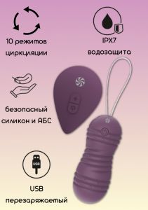 9021-11lola Виброшарики с циркуляцией на пульте управления Take it Easy Ray Purple 9021-11lola ― Секс Культура